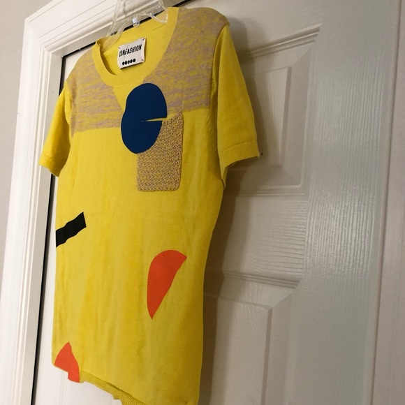 European “Con/fashion” Chest Pocket Knit Sweater Top Blouse - Picture 2 of 16